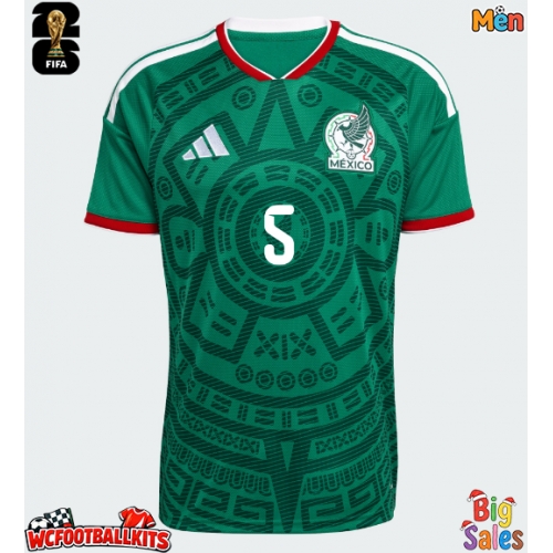 Mexico Johan Vasquez #5 Replica Home Stadium Shirt World Cup 2026 Short Sleeve
